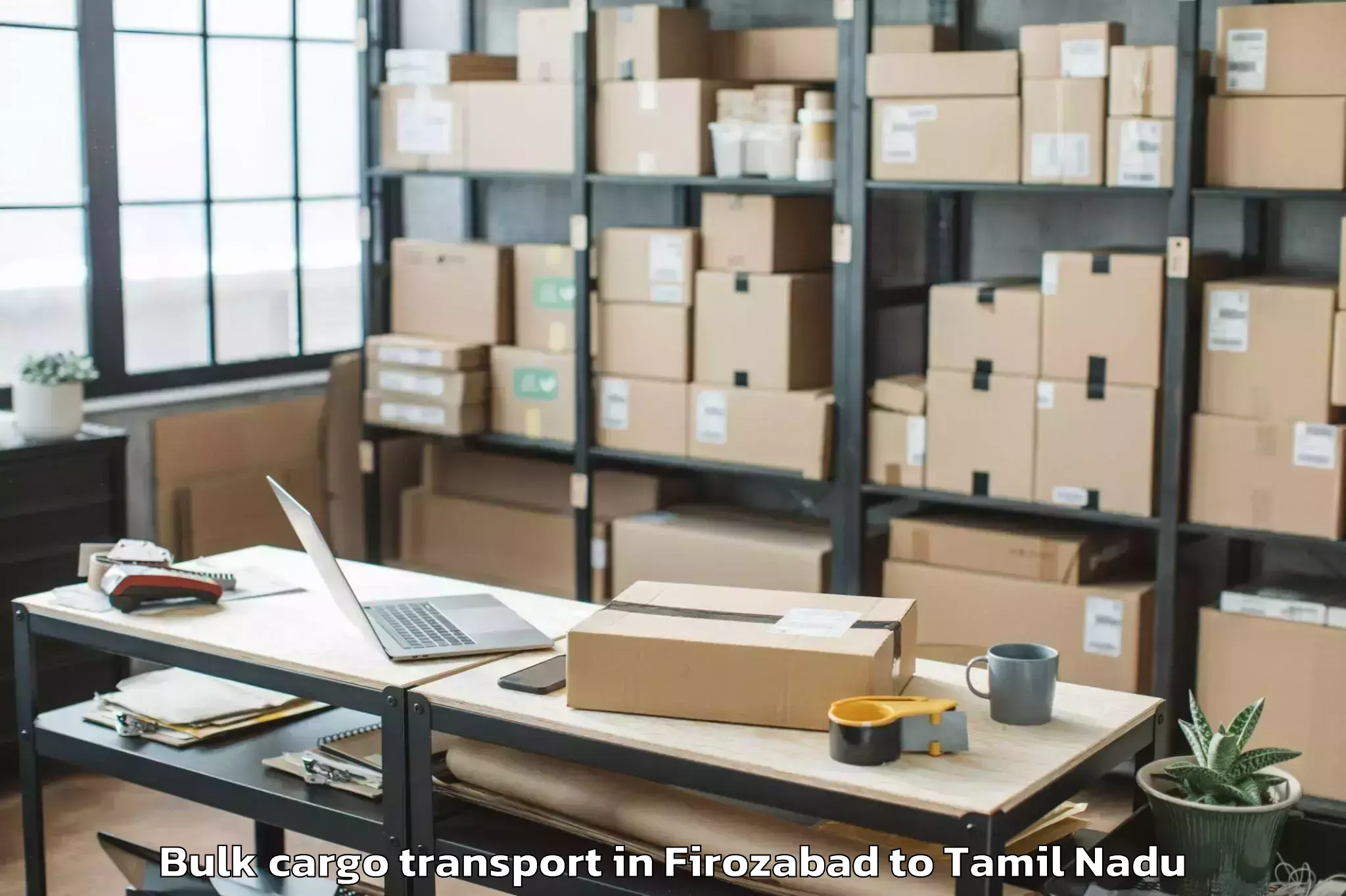 Book Firozabad to Thirukkuvalai Bulk Cargo Transport